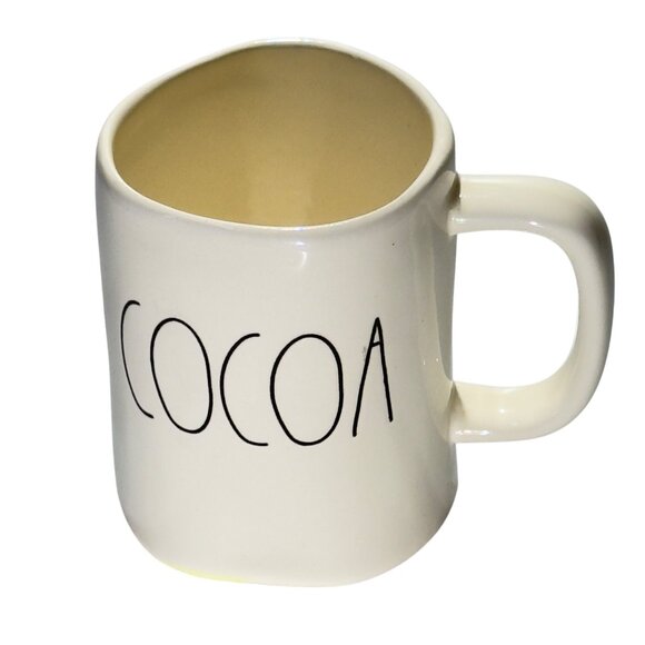 Rae Dunn Artisan Collection By Magenta Ceramic Mug White "COCOA" 18 Oz - Picture 1 of 8